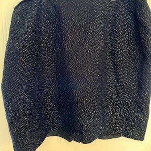 Talbots Black and Gold Wool Skirt